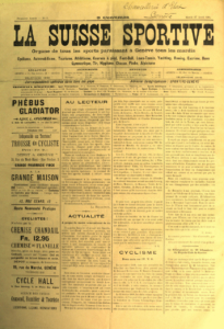 N° 1 de La Suisse sportive, 27 avril 1897