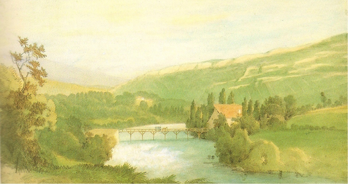 Le Pont en bois de Sierne. Collection la Mémoire de Veyrier